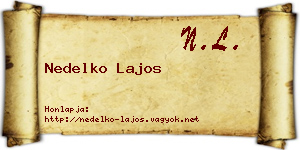 Nedelko Lajos névjegykártya